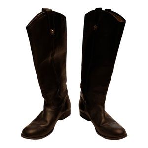 Frye Melissa Button Leather Riding Boots Size 10
